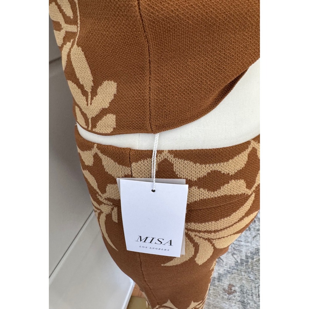 MISA Los Angeles Hali Top & Leni Skirt Set Floral Knit Halter Top Mini Skirt NWT - Picture 8 of 9